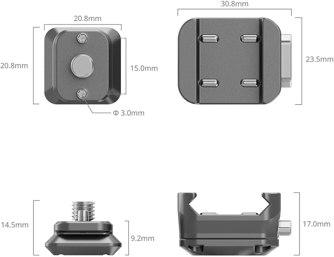 SmallRig HawkLock H21 Universal Quick Release Mount Plate Kit, Dual-Direction QR-Slide NATO Rail with Anti-Deflection 1/4"-20 Screw, Load up to 5kg / 11lb for Cameras, Monitors, Action Cameras - 4491