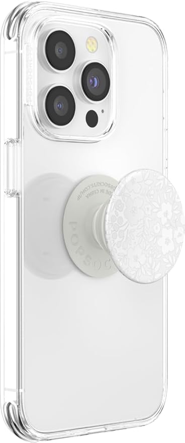 PopSockets Adhesive Phone Grip, Holder, Phone Stand, Flower - Blanc Fresh
