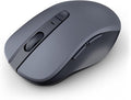 WL300 Bluetooth Mouse Silent Wireless Mice, Quiet Click, Cordless Computer Mouse with 6 Buttons, Sculpted Grip, Adjustable DPI for Laptop, PC, Mac, 18-Month Battery Life for Work or Travel ( Grey)
