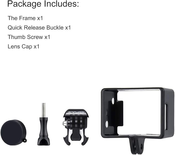 GEPULY BacPac Frame Mount Housing Case for GoPro Hero4, Hero3+, Hero 3 with LCD BacPac and Battery Extension Accessories