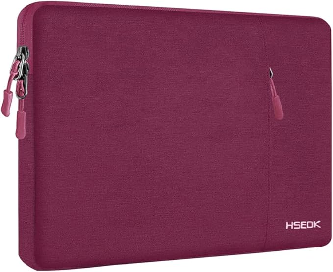 Hseok Laptop Sleeve 15.6 16 inch Case Compatible with MacBook Neo 16, MacBook Pro 16" M5/M4/M3/M2/M1, MacBook Air Pro 15", XPS 16, Most 15" 15.6" 16" Notebooks,Wine