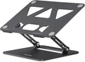 Aoviho Adjustable Laptop Stand for Desk, Portable Laptop Stand Holder and Riser, Foldable Aluminum Notebook Computer Stand for MacBook Air Pro HP Lenovo Dell Samsung Chromebook, 10-15.6 inch, Black