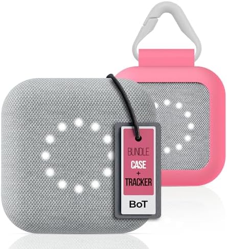 BoT Talk® GPS Tracker for Kids with Cherry Silicone Case - AI-Powered GPS Tracker with Audio, Real-Time Tracking & Alerts - Compact Kids Tracking Device with Monthly Subscription, Made in Japan