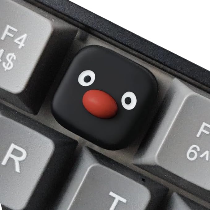 Penguin Keycap, Handmade Artisan Resin Replacement ESC Key for Custom Cherry MX Gaming Mechanical Keyboard