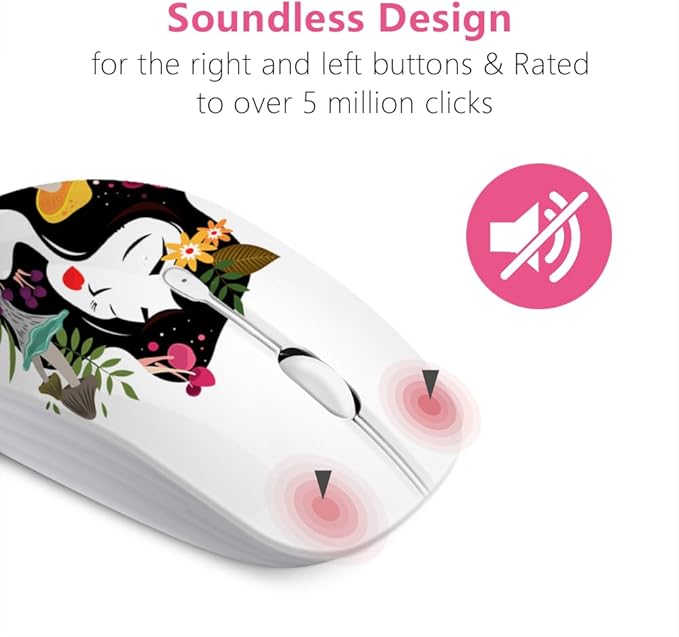 JUHOO Wireless Mouse with Nano Receiver for PC, Laptop, Notebook, Computer, MacBook, Less Noise, Portable Mobile Optical Mice