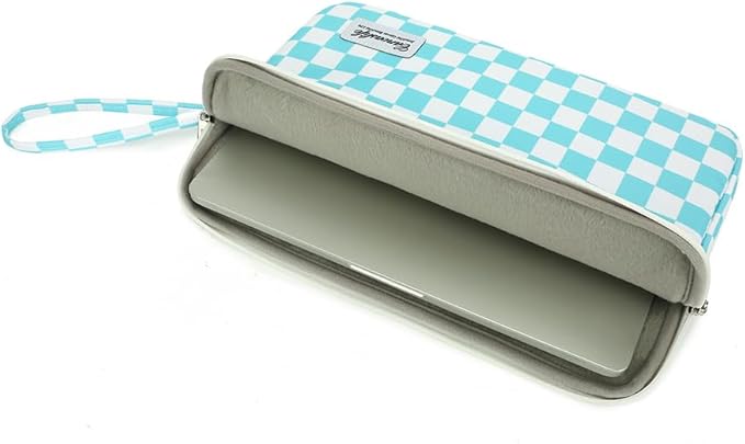 canvaslife 13.3-inch Notebook Computer, Shockproof, Waterproof and Protective Travel Notebook Computer case, Suitable for 13-13.3-inch Notebook Computer Cases (Ice Blue Checker)