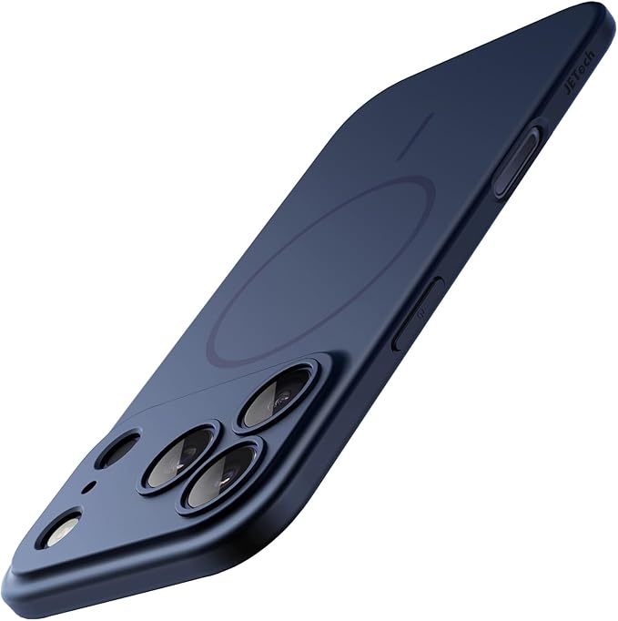 JETech Magnetic Slim Case for iPhone 17 Pro 6.3-Inch, Compatible with MagSafe, Ultra-Thin Lightweight Minimalist Phone Cover with Matte Finish and Full Camera Lens Protection (Dark Blue)
