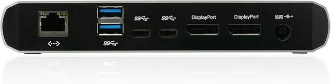 IOGEAR 9 Port Thunderbolt 3 Hub - 4K Dual Display 60Hz - 2 Displayport 1.2-60W Charging for Laptop - 40Gbps Speeds - Integrated Ethernet - 3.5mm Audio - GTD737