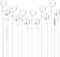 Cianyyee 6 Pack Earbuds Wired Headphones with Heavy Bass Stereo,Volume Control,Earphones with Microphone, Compatible with iPhone, Android, Computers, iPad or Any Device with 3.5mm Interface