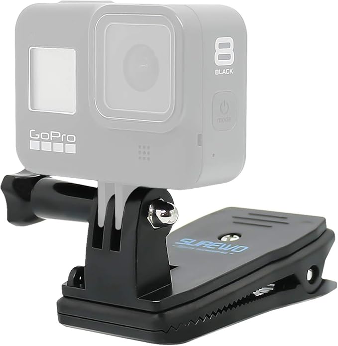 Backpack Strap Mount Quick Clip Mount Compatible with Gopro Hero 13/12/11/10/9/8/7/6(2018)/5 Black,DJI Osmo Action 5 pro/4/3/2 and More