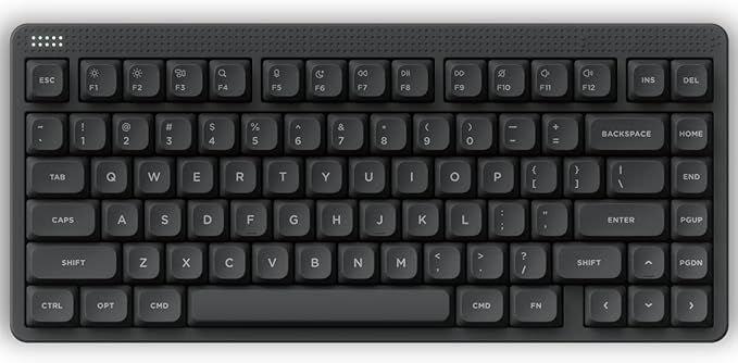 NuPhy Node75 Wireless Mechanical Keyboard, 75% Hot Swappable Custom Keyboard, 82 Keys Computer Gaming Keyboards, Supports Touch Gestures, PBT Keycaps, RGB Backlit, Bluetooth/2.4GHz/USB-C