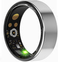 Smart Health Ring, Fitness Tracker with Heart Rate, Blood Oxygen, Blood Pressure, Sleep & Step Monitoring, Waterproof, Compatible with iOS & Android, No Subscription Required (Silver, 12)