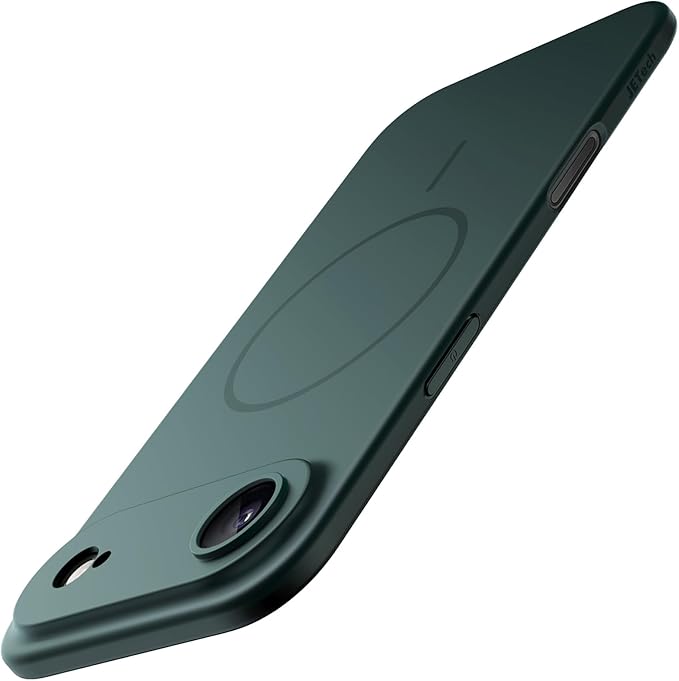 JETech Magnetic Slim Case for iPhone Air, Compatible with MagSafe, Ultra-Thin Lightweight Minimalist Phone Cover and Full Camera Lens Protection, 6.5-Inch Display (Midnight Green)