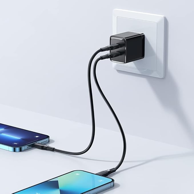 mcdodo 40W Dual USB C Charger Block Foldable USB-C Fast Charging Wall Charger Power Adapter for iPhone 16 15 Pro ProMax Plus,Galaxy,MacBook,iPad and More