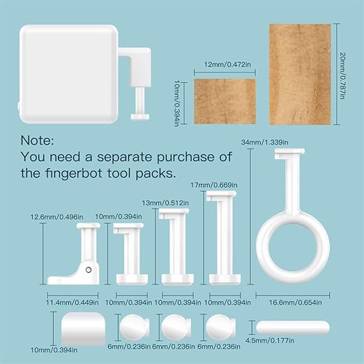 MoesGo Smart Bluetooth Fingerbot Plus with Fingerbot Hub, Wireless Smart Light Switch Button Pusher Bot, Remote Control Smart Life Tuya App, Add Fingerbot Hub Make it Compatible Alexa and Google Home