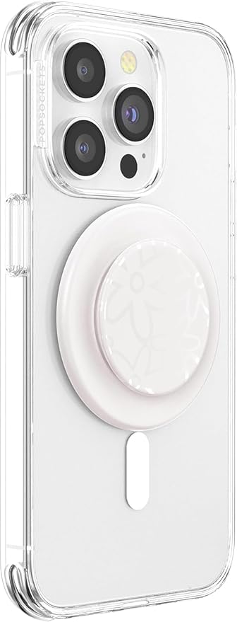 PopSockets Phone Grip for MagSafe, Magnetic Holder, Phone Stand, White - Horchata