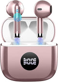 Wireless Earbuds, Bluetooth 5.4 Ear Buds LED Power Display Headphones Bass Stereo, Bluetooth Earbuds in-Ear Noise Cancelling Mic, 40H Playback Mini Case IP7 Waterproof Sports Earphones for Android iOS