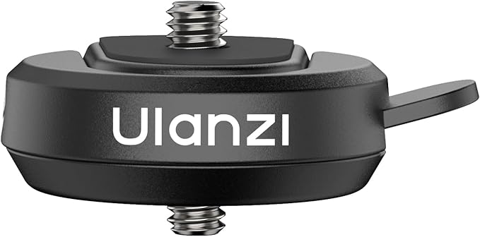 ULANZI CK01 Cka Quick Release Base Set Camera Accessories, Quick Setup Kit with 1/4'' Screw for GoPro DJI Insta360 AKASO Action Cameras, Small Camera and Lights Super-Quick Switching