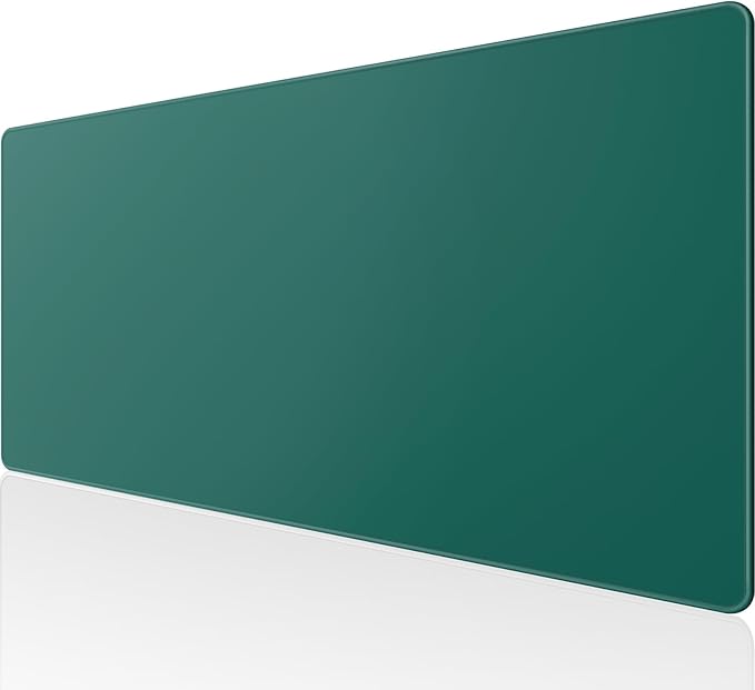 KTRIO Large Gaming Mouse Pad Desk Mat, Superior Micro-Weave Cloth, Non-Slip Rubber Base, Stitched Edges, Water-Resistant, for Gamer, Office & Home, 31.5 x 15.7 Inch，Forest Green