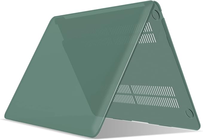IBENZER Compatible with New MacBook Air 13 inch Case 2022 2021 2020 M1 A2337 A2179 A1932, Plastic Hard Shell Case with Keyboard Cover for Mac Retina Display with Touch ID, Midnight Green, MAT13-MTGN+1