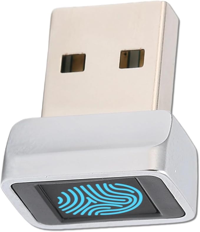 Yoidesu Mini USB Fingerprint Reader for 7 8 10 Fingerprint Scanner Scanner PC Dongle Fingerprint Sensor 360 Degree 0.5STouch Speedy Matching Biometric Portable USB Fingerprint Logger for PC Laptop