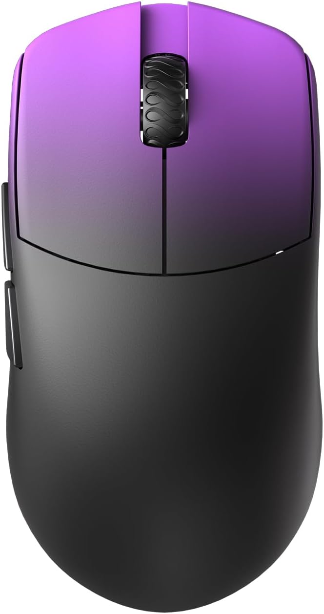 Lamzu Maya Champion Edition Wireless Gaming Mouse, Ultra-Lightweight 45g, Optical Switch, Golden TTC Dust-Proof Encoder, Pixart PAW 3950 IC, 8K Compatible, Compatible with PC/Mac (Purple Shadow)