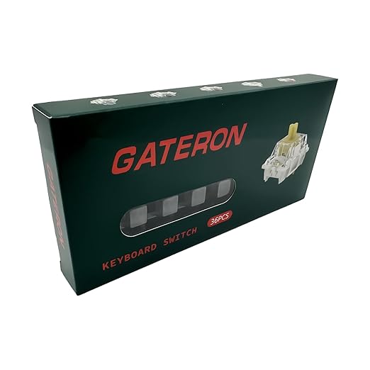 Gateron G Pro 3.0 Brown Switches for Mechanical Keyboard,3-Pin 55gf Tactile Feel/Pre-Lubed/Pin-Enhanced Switches(36pcs,Brown,3-Pin)