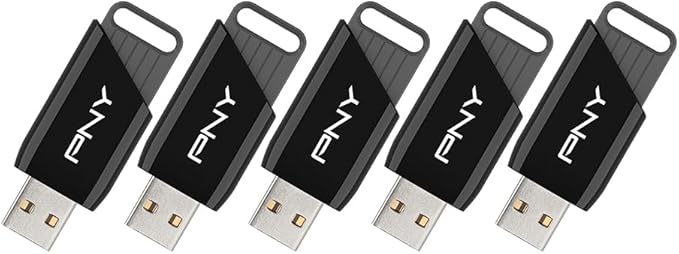 PNY 32GB Attaché X USB 3.2 Gen 1 Flash Drive, Advanced Performance Up to 130MB/s Read, Everyday Data Store & Transfer, Reliable Portable Storage, Durable, Type-A, Computers, Laptops, Desktops, 5-Pack