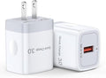 2Pack 18W QC 3.0 Fast Charger Block, USB-A Quick Charge Power Adapter for iPhone, Samsung Galaxy, Google Pixel, Wireless Chargers, Toys, USBA AC Plug Wall Charger for Travel Gift