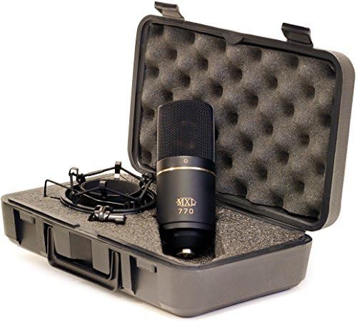 MXL 770 Condenser Microphone for Podcasting, Singing, Home Studio Recording, Gaming & Streaming | XLR | Large Diaphragm | Cardiod (Black)