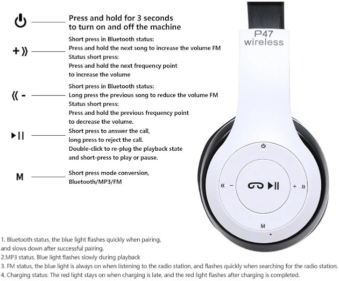 Upgraded Hybrid Noise Cancelling Headphones Over Ear with Transparent Modes Wireless Bluetooth with Mic Deep Bass Soft-Earpads Hi-Fi Audio Comfortable Fit Long Playtime for Home Office Travel White