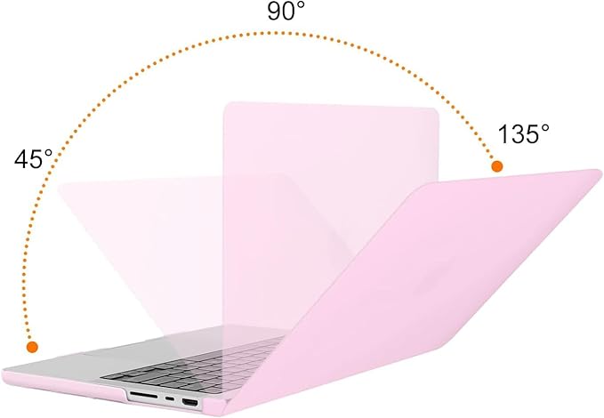 MOSISO Compatible with MacBook Pro 14 inch Case M5 2026 M4 2025 M3 M2 M1 2024-2021 A3427 A3426 A3434 A3112 A3185 A3401 A2918 A2992 A2779 A2442,Hard Case&Keyboard Skin&ScreenFilm&Pouch, Clear Pink