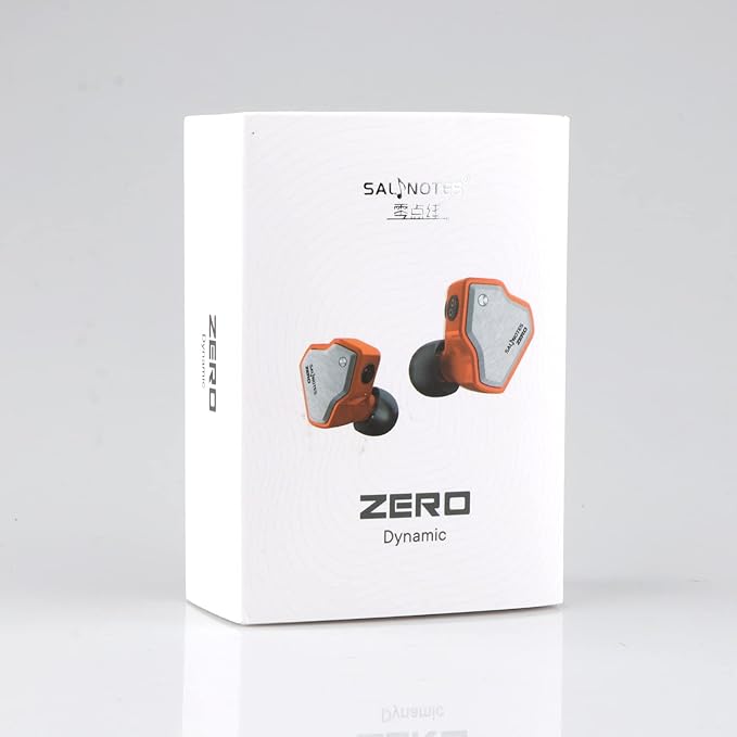 Linsoul 7Hz Salnotes Zero HiFi 10mm Dynamic Driver in-Ear Earphone IEM with Metal Composite Diaphragm Stainless Steel Faceplate Detachable 2Pin OFC Cable (Orange, with Mic, Type C)