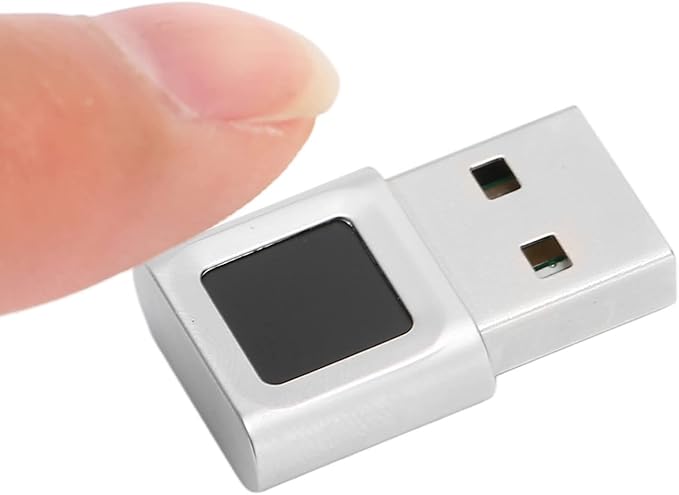 USB Fingerprint Reader for Hello, Portable Security Key Biometric Fingerprint Scanner 0.5 Seconds 360 Degree Detection, for 10/11 32/64 Bits