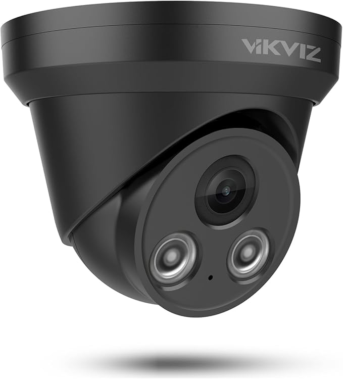 5MP PoE Camera,Smart Human/Vehicle Detection IP Camera,Built-in Mic,2.8mm Lens 105°Wide Angle Vision POE Security Camera,98ft IR Night Vision, 24/7 Recording,IP67 Waterproof, NDAA Compliant (Black)