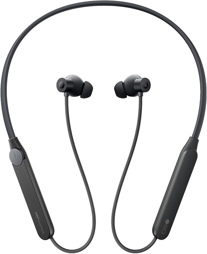 CMF BY NOTHING CMF Neckband Pro Bluetooth Headphones,50dB Hybrid Active Noise Cancelling Earbuds with 5 HD Mics,IP55 BT5.3 37Hours Long Play time Dual Device Connection Neckband Headphones-Dark Grey