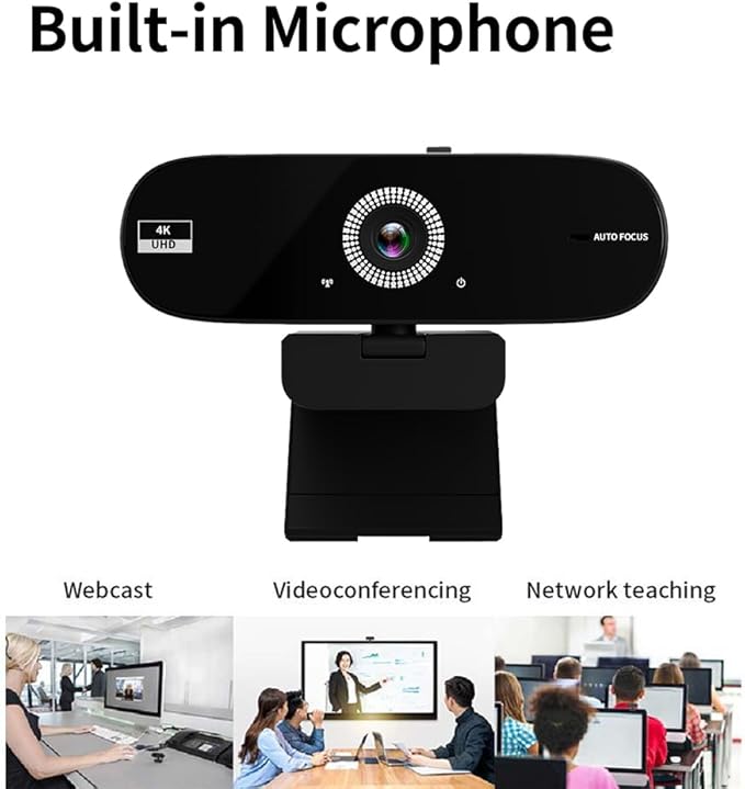 Autofocus Webcam with Privacy Cover (4K)