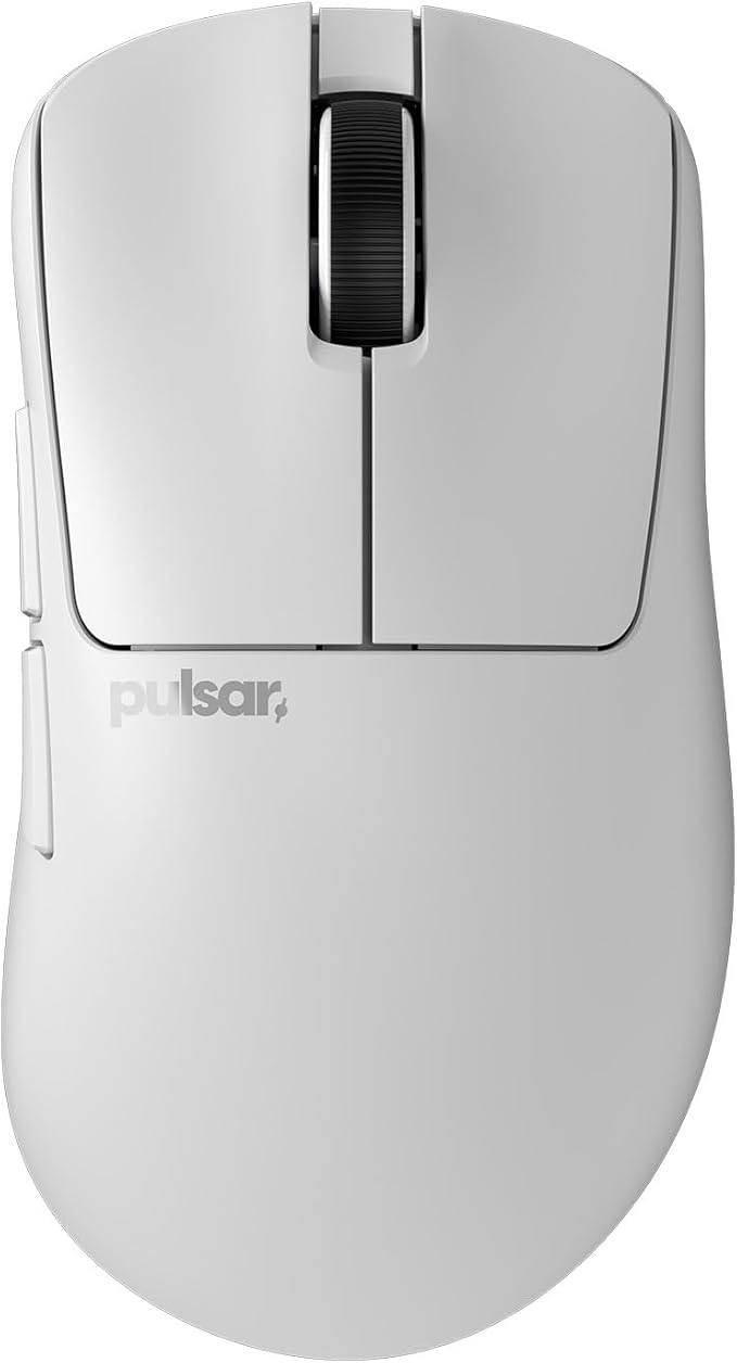 Pulsar Gaming Gears Xlite v4 Wireless Gaming Mouse, Ultra Lightweight 1.9 oz (54g), Ergonomic, Optical Switch, 32000 DPI, 750 IPS, XS-1 Sensor, 8k Compatible (Mini, White)