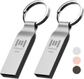 MOSDART Waterproof 64GB USB2.0 Flash Drive, exFAT Metal Memory Stick with Keychain, for System Back, Data Storage, Silver(Pack of 2)