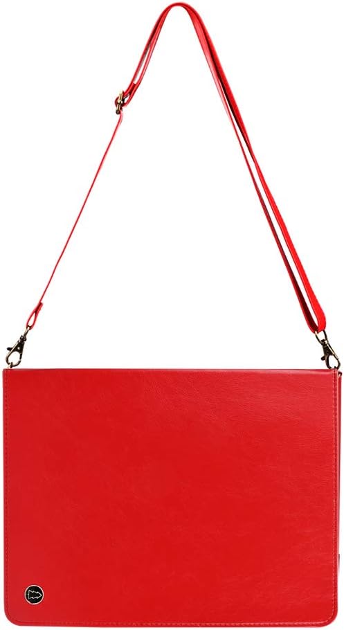 Handbag Case for iPad 10.2" (2019-2021) & iPad Pro/Air 10.5", Techcircle Folio Stand iPad Crossbody Wallet Case with Pencil Holder & Envelope Pocket, Hand Strap+Shoulder Strap Protective Cover, Red