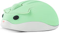 Wireless Mouse Cute Hamster Mice, Green Silent Portable Compact Lightweight 1200DPI USB Mice, Cordless Mouse for PC Laptop Computer Notebook MacBook Tablet Kids Girl Boy Men Women School Office Gift