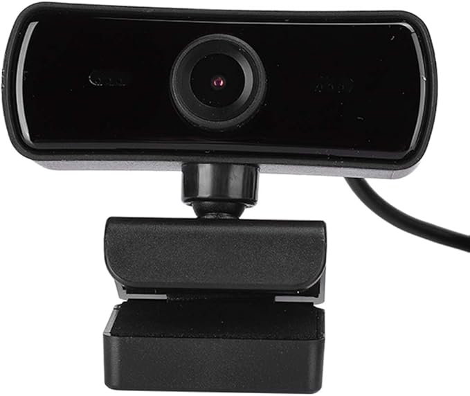 ASHATA 4K Webcam, 2K Video, 2560 x 1440 Resolution, Built-in Microphone, Auto Focus, Plug and Play, Black