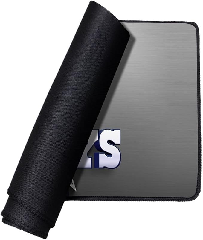 Large Gaming Mouse Pad,Stitched Edges Extended Mousepad with Non-Slip Rubber Base for Laptop Computer Desktop Keyboard,Football Fans White Blue Design Mat