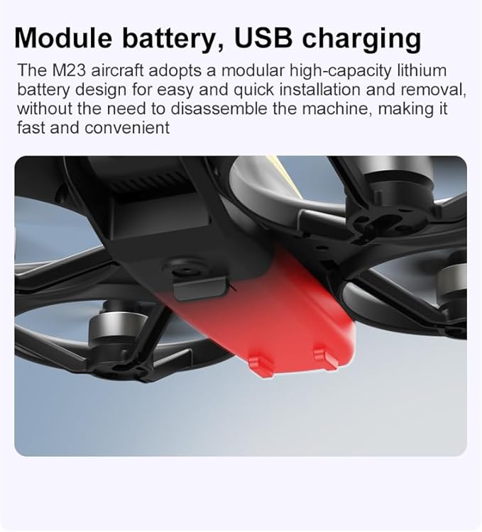 Drone With HD Camera 4.5inch Screen Controller, Under 250g Mini RC Quadcopter Headless Mode One-Key Takeoff/Landing Optical Flow Positioning M23 Drones with 2 Batteries for Adult Beginners (Grey)