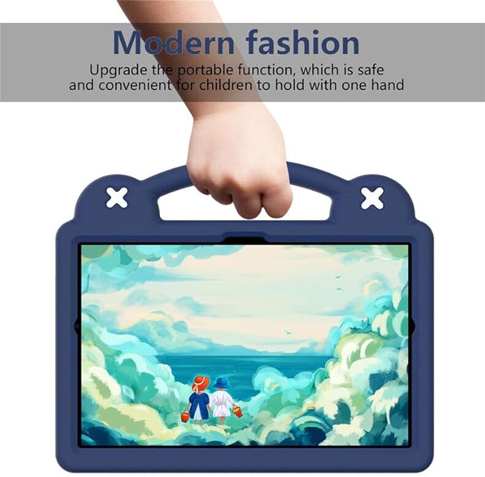 AKABEILA Compatible with Lenovo Tab M10 Plus(3rd Gen) 10.6 (2022)/Huawei MatePad Pro 10.8 (2019/2021)/SE 10.4(2023)/Samsung Tab A8 10.5 Tablet Case, Kids Case with Shoulder Strap - Navy Blue