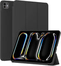 Case for iPad Pro 11-Inch M5/M4 2025/2024 (6th/5th Generation), Slim Lightweight Durable Protective Cover with Trifold Stand, Supports Auto Wake/Sleep, Black