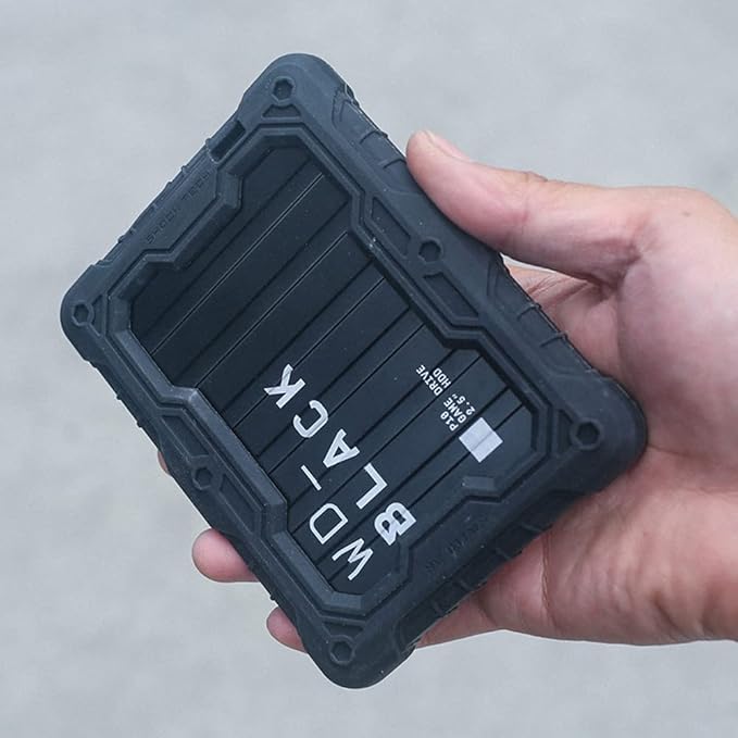FATBEAR Tactical Military Rugged Shockproof Armor Protective Skin Case Cover for Western Digital WD Black P10 2TB 4TB 5TB Mobile Hard Drive (for P10 4 5TB)