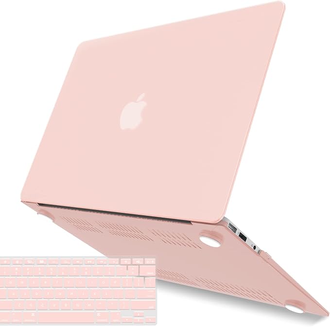 IBENZER Compatible with MacBook Air 11 Inch Case Model A1370 A1465, Soft Touch Plastic Hard Shell Case Bundle with Keyboard Cover for Mac Air 11, Sakura Pink, A11SKPK+1