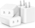 USB C Charger Block,4-Pack Dual Port USB C Fast Charging Block,2in1 Dual Ports Plug Wall Chargers,Type C Wall Charger Plug for iPhone 17/17 Pro/17 Pro Max/17 Air/16e/15 Plus/14/13/12 Pro/11/XS/XR/X