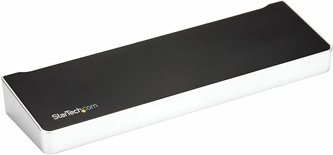 StarTech.com USB-C Triple Monitor Docking Station for MacBook Pro / Air M1 M2 M3 M4 & Windows, Universal 4K HDMI DP Dock, Thunderbolt Compatible, 100W Laptop Charging - TAA, Black, Silver